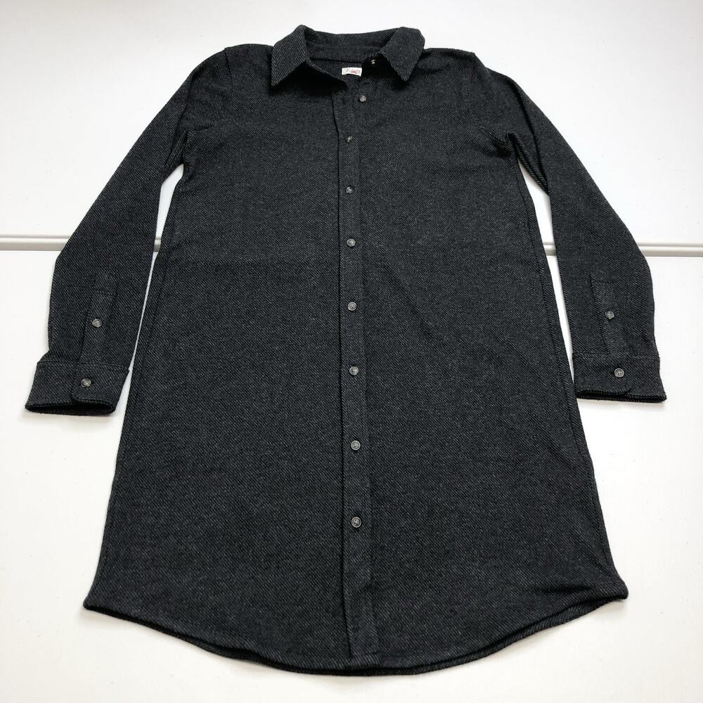 Faherty Legend Sweater Dress Woman’s Heather Black Twill Size Small 188$ - Picture 7 of 10